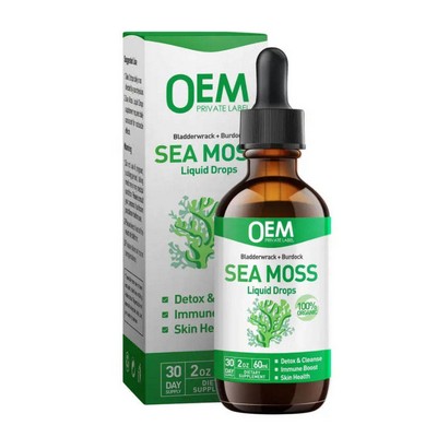 Immunity|Private Label Vegan Immune Supplement Thyroid Support Sea Moss Liquid Drops