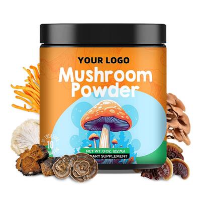 Immune&Brain|Private Label Mushroom Extract Shiitake Reishi Lions Mane Mushroom Powder